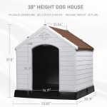 Waleaf Plastic Dog House Outdoor Indoor for Small Medium Larige Dogs,Waterproof Dog Houses with Elevated Floor and Air Vents,Durable Ventilate & Easy Clean and Assemble - Image 37